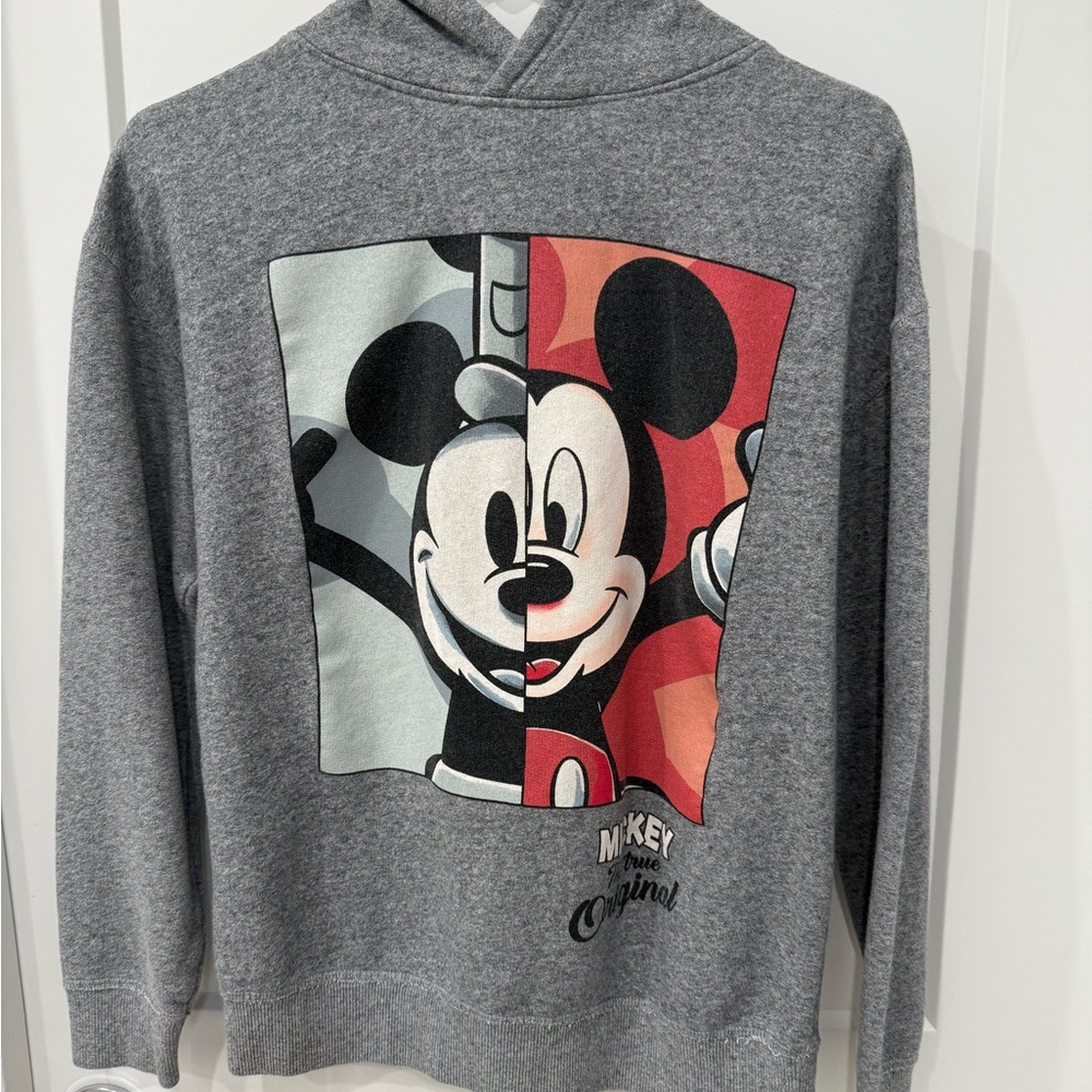Zara Youth Gray Mickey Mouse Hoodie